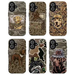 Retriever Camouflage Phone Case Set, yellow black chocolate Labrador puppy duck cooler cap bandana bucket hat hunter outdoor rustic pet lover faith aesthetic gift play now, iPhone 17 16 15 14 13 12 Pro Max, Samsung Galaxy S25 S24 S23 S22 S21 Ultra