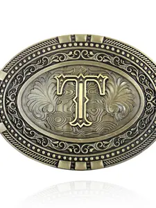 Western Cowboy 26 Letter Buckle for Men and Women, Smooth Buckle Fits 3.8mm Belt, Easy-To-Use Loop, All Seasons Street Style