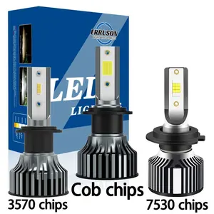 H7  LED Bulbs Cob Chips 30000Lm Super Bright 6000K Cool White With a fan, Fog Lamp, Pack of 2