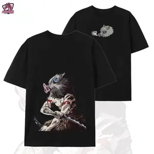 Inosuke Hashibira Beast breathing v4 Demon Slayer Kimetsu No Yaiba Anime Double Printed T-Shirt Top 90s graphic tees merch unisex