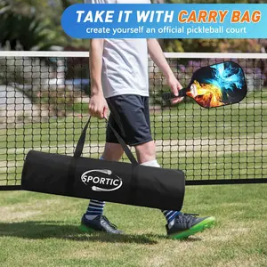 Portable Regulation 22ft Pickleball Net with Court Markers Carry Bag All-Weather for Tennis Badminton Volleyball Outdoor Indoor Backyard Pro Practice Fathersday