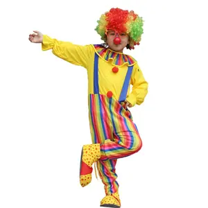 Kids Clown Overall Costume for Boys and Girls, Fun Role Playing for Performances and Carnival Parties, Includes Clothing Only