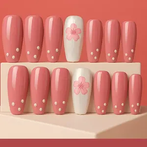 Pink-A-Dot Premium Salon Quality, Handcrafted Press On Nail Set