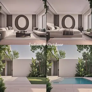 Garvee Metal Privacy Screen Outdoor, 72" h×47" w Privacy Fence Galvanized Steel Decorative with Stand, Room Divider Panel for Patio, Deck, Balcony, Garden, Indoor, Outdoor