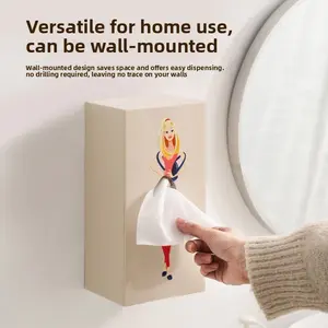 Simple Fun Paper Towel Box, Home Living Room Tea Table Dining Bedroom Napkin Holder, Cute Creative Paper Box for Daily Use