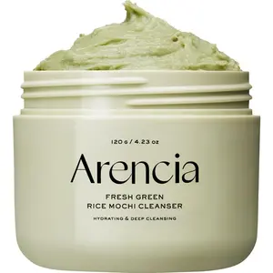 Arencia Korean Rice Mochi Face Cleanser - Gentle Exfoliating & Deep Cleansing for Sensitive Skin, Moisturizing, Pore Minimizing, Acne-Prone, Infused with 34 Natural Extracts for All Skin Types