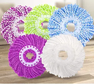5 Pack Microfiber Spin Mop Replacement Heads – Standard Size Refills for 360° Spin Magic Mop