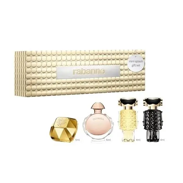 Paco Rabanne for Women 4-Piece Mini Gift Set (0.17 LADY MILLION + 0.2 OLYMPEA + 0.13 FAME + 0.13 FAME PARFUM)