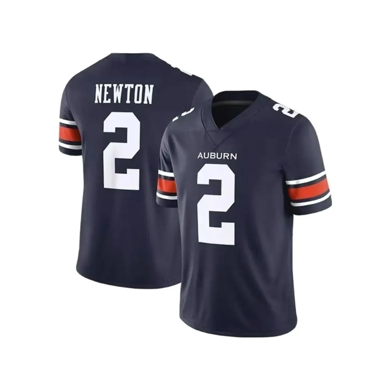 Mens College Football Newton Auburn Tigers Navy Blue Football NIL Name and Number Football Jersey