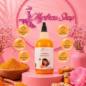 Byenblan Turmeric Body Juice 4oz– Brightening Glow Serum for Dark Spots, Acne & Even Skin Tone