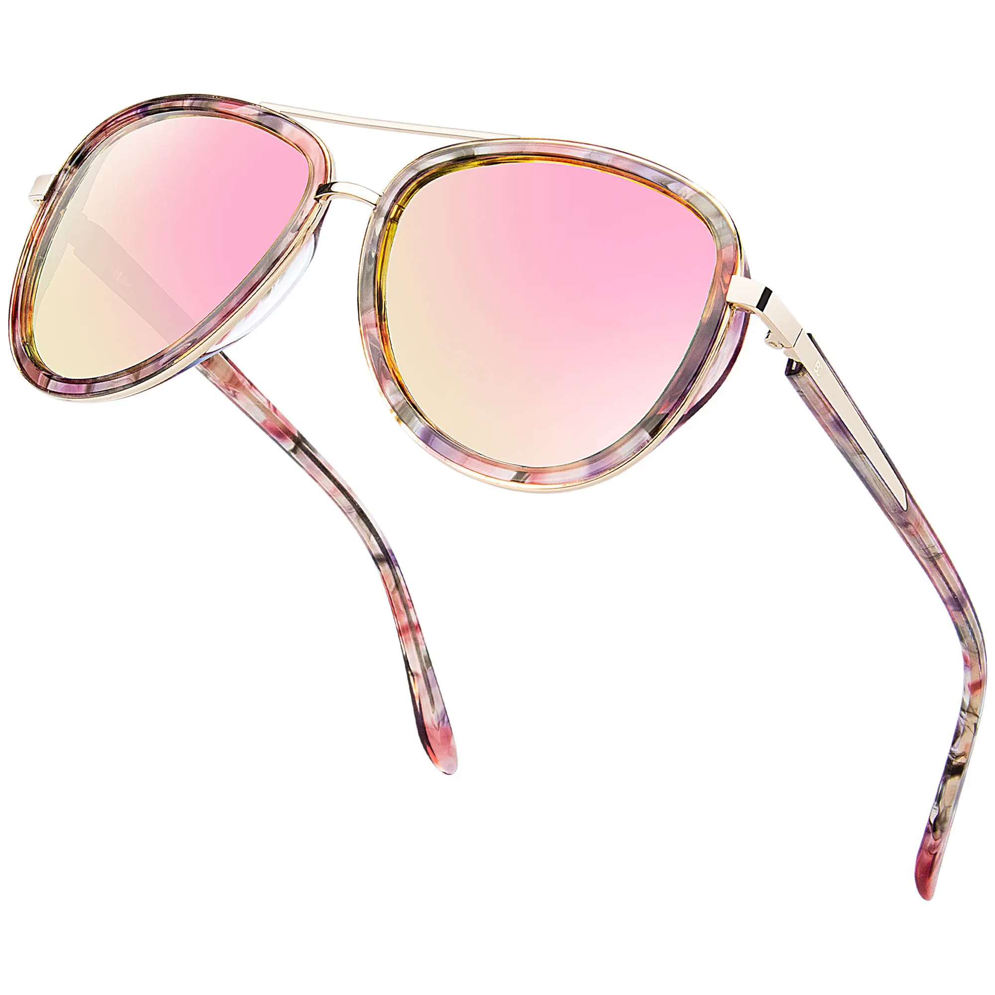 Acetate Frame Polarized Sunglasses UV Protection Retro Mirrored Shades Amazon.com: Roneyee Non Polarized Acetate Sunglasses RY-A08  main image 2