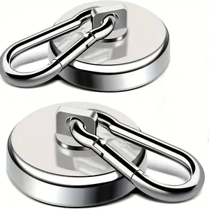2pcs Heavy-Duty Magnetic Hooks, Perfect for Grilling, Hanging, Kitchen, Garage, and Fridge, Kitchen Organization, Fridge Organizer, Sleek Design, Spacesaving Hooks, Rotatable Hooks, Adjustable Hooks, Stainless Steel Bracket, Travel Enthusiasts