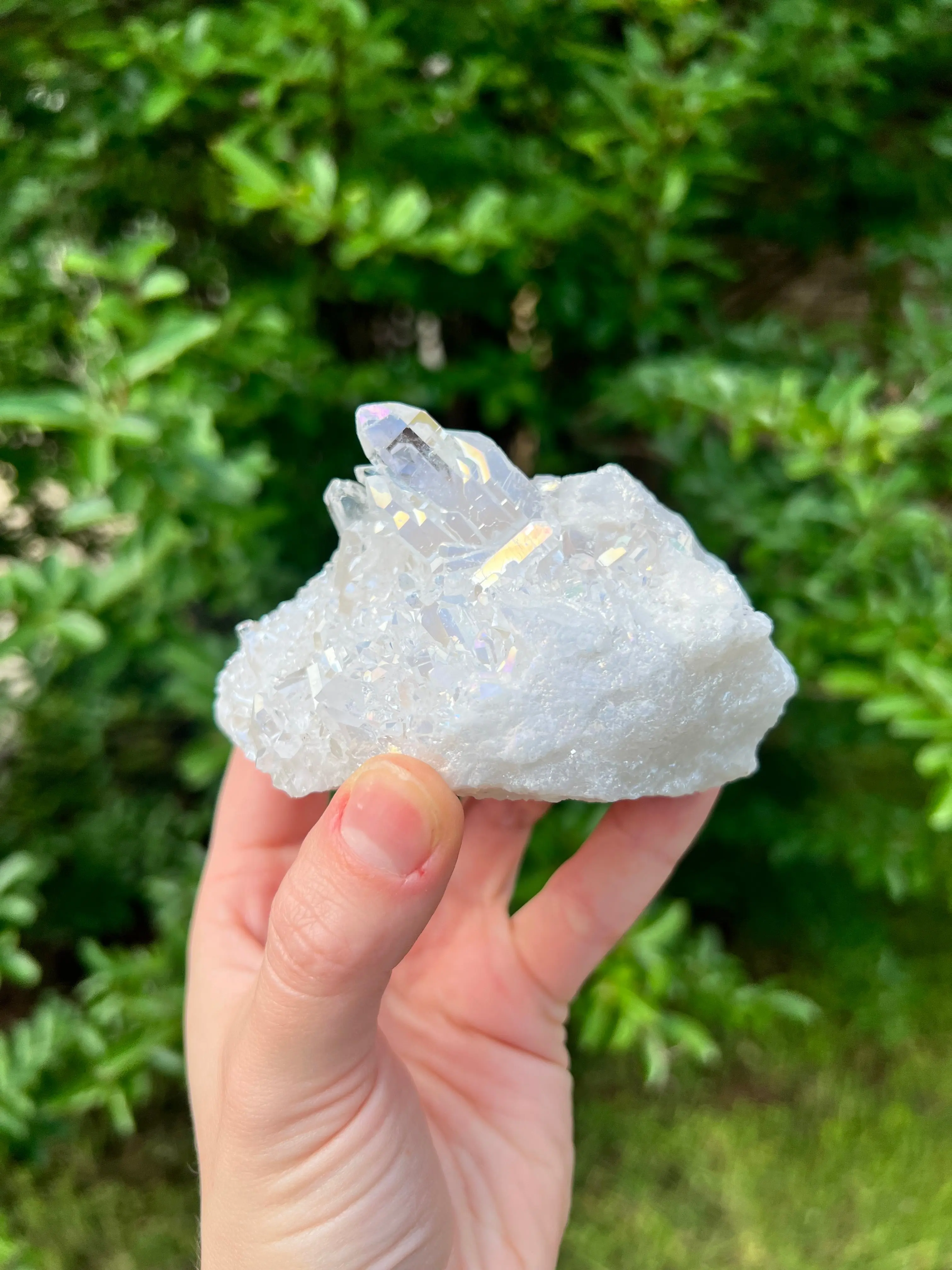 Angel Aura Quartz Crystal Cluster