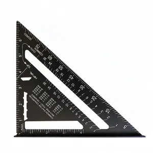 7 Inch Aluminum Alloy Triangle Ruler, Multifunctional Triangle Tool, Precise Angle Measuring Tool, Durable Drawing Tool for Woodworking & Drawing, Precision, Triangular