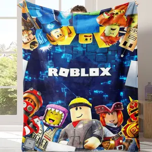 Countdown Sale! Soft Funny Throw Blanket Roblox Blanket Cozy Lightweight Plush Portable Cover Blanket Christmas,Multiple blankets，Suitable for all four seasons，Suitable for all four seasons，Suitable for giving to fans, friends and children