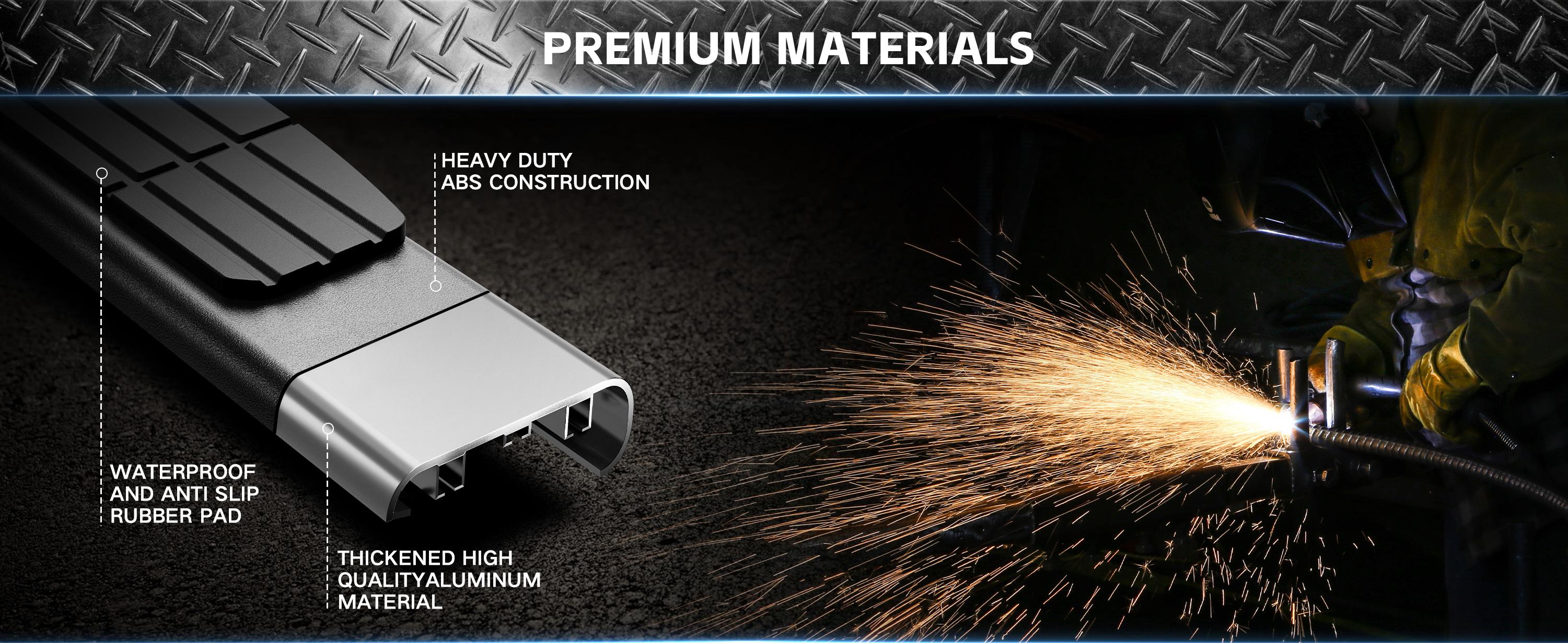 【EYOUHZ】Running Boards Compatible with 2005-2025 Nissan Frontier Crew Cab - Side Steps Rails Nerf Bars Aluminum Alloy for Vehicle 4 Full Size Doors