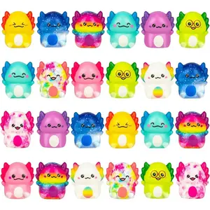 12-Pack Mexican Salamander Slow-Rising Squishy Toys for Boys & Girls, Soft Cute Animal Toys, Ideal for Easter, Party Favors & Novelty Prizes