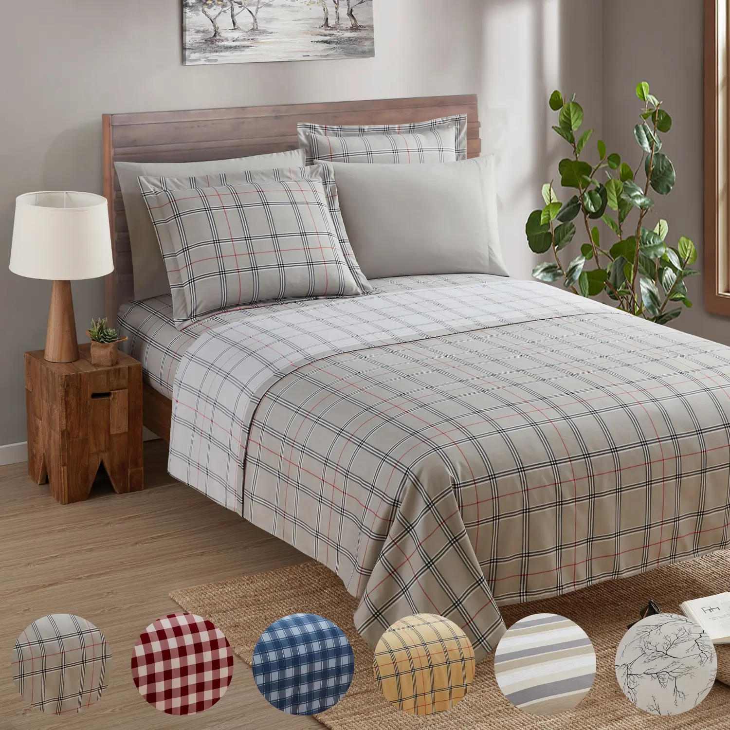 NESTL 6-Piece Soft Microfiber Bedsheet Set – Deep Pocket, Shrink & Fade Resistant, Bedroom Bedding, Decorative Bedding, Bedroom Bedding Set, Bedsheet Sets