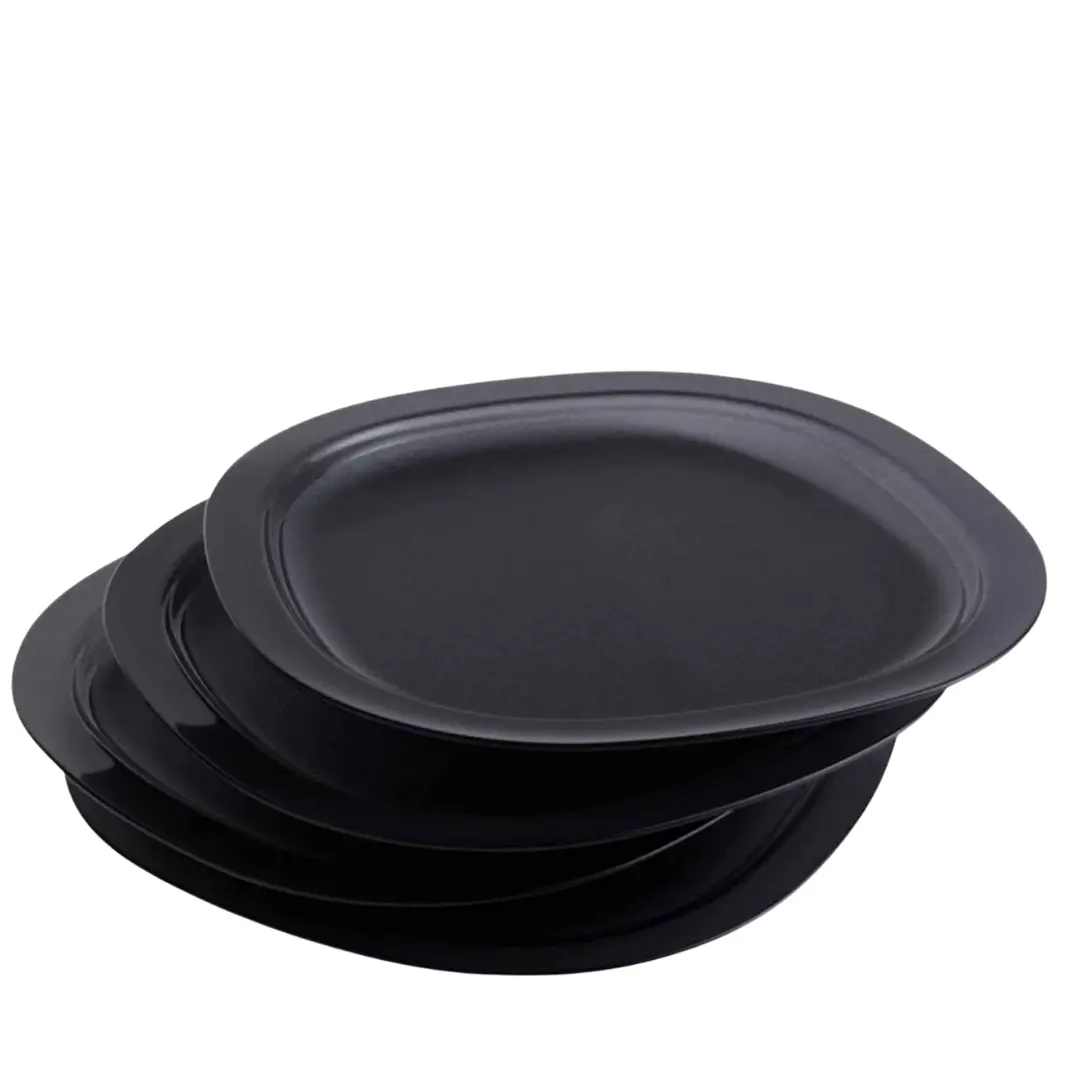 Tupperware Reheatable Luncheon Plates BPA Free Microwave Safe Reusable Lightweight 9.5 inch x 9.5 inch Family Favorite Versatile Durable Plates
