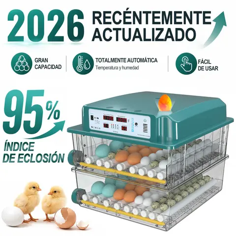 Smart 2026 Poultry Egg Incubator - High-Capacity Backyard Hatching Unit with 3-in-1 Hatch/Brood Versatility, Temp & Humidity Control, Automatic Turning, 360° Monitoring, 16-120 Capacity, Biological Chamber for Chickens, Ducks