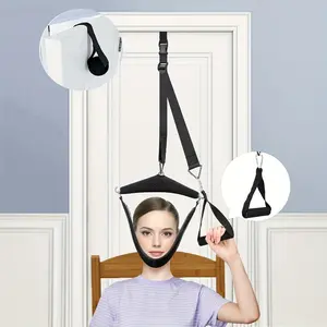 Neck Support Strap - Clavicle & Posture Trainer, Foldable Portable Hanging Strap, Adjustable Cervical Device for Gym & Travel, Posture Straps, Back Correction Band, Adjustable Back Brace