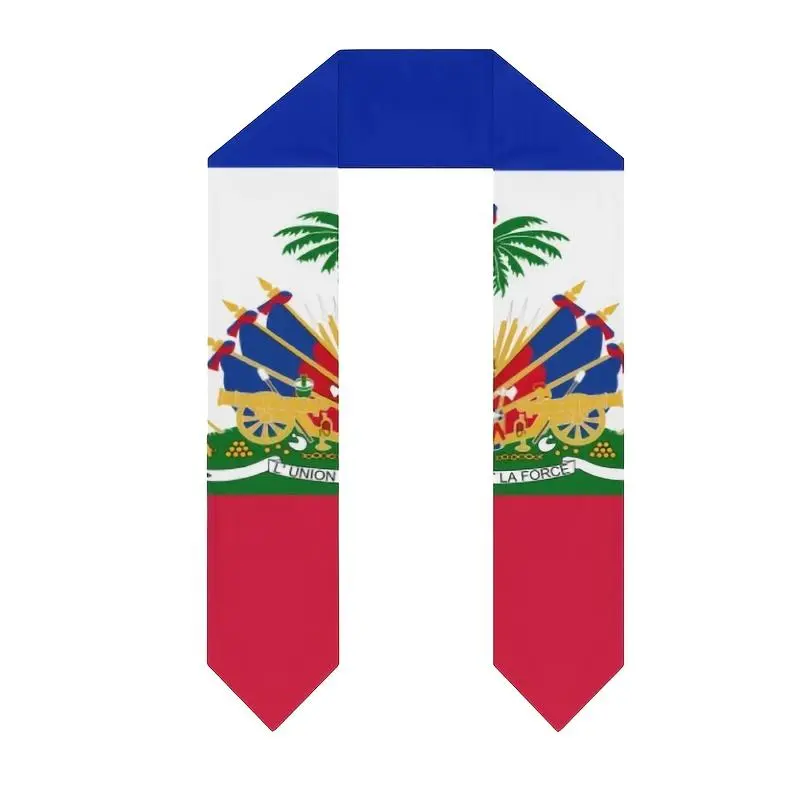 EastJia Made in USA Haiti Flag Graduation Sash - Reusable Washable Polyester,WHIMCHOIT, International Stole for Adult International Graduates, Ideal Ceremony Gift & Photo Prop summerwins, 72 Inches X 5.9 Inches, Unisex Graduation, Breathable Sash