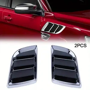 Car Shark Fin Side Vent Decorative Air Intake, Car Engine Hood Body Modification Accessory, Pair Set for Vehicle Styling Enhancements, Vehicle Exterior Decoration