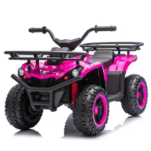 24V 80W*2 Electronic Kids Ride On ATV W/Off-Road Vehicle,Anti-Slip Tires,Crash Bars,Front and rear Storage Racks,Power display,LED Headlights&Bluetooth,High-power System for Kids,Recommend age:3-5