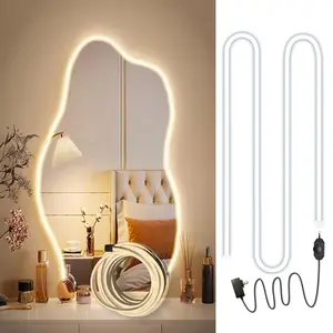 LED Vanity Mirror Lights 16.4FT, Dimmable for Irregular Full Body Mirror, Lights for Makeup Vanity for Bedroom, Bathroom, 3000K(Mirror NOT Included)