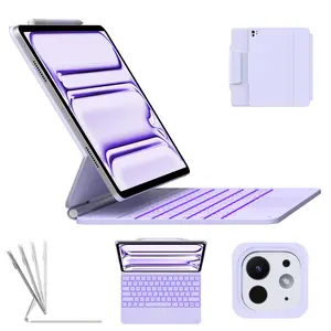 typecase Keyboard Case for iPad Pro 13-inch (M5 2025 / M4 2024), Magic Keyboard with 11 Colors Backlight, Keyboard Case with Pencil Holder, Multi-Touch Trackpad,Easy-Set Magnetic Stand