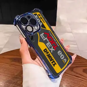 Dewalt Tools Personalized and minimalist industrial style hardcore phone Suitable for iPhone 16/15/14/13/12/11 Pro Max Plus electroplated anti drop soft phone 015 Screen Protector Protection Smartphone Cellphone Cover Casing  Silicon