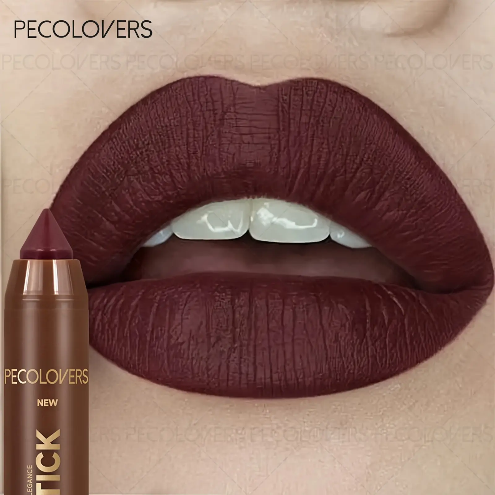 1pc Waterproof Lipstick Pen-Matte Finish, Smudge-Proof Long-Lasting, Non-Stick Cup Shape, Non-Fading, Triangular Design To Outlining The Lipline Conveniently, Beginner-Froiiendly|Fashion Packaging Design |Daily Use, Lip Crayon, Matte Lip Pencil, Lip Liner