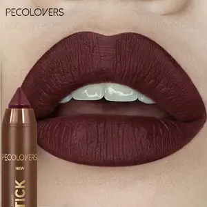 1pc Waterproof Lipstick Pen-Matte Finish, Smudge-Proof Long-Lasting, Non-Stick Cup Shape, Non-Fading, Triangular Design To Outlining The Lipline Conveniently, Beginner-Froiiendly|Fashion Packaging Design |Daily Use, Lip Crayon, Matte Lip Pencil