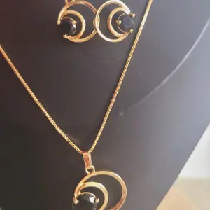 Gold Plated Necklace and Earrings Set for Women