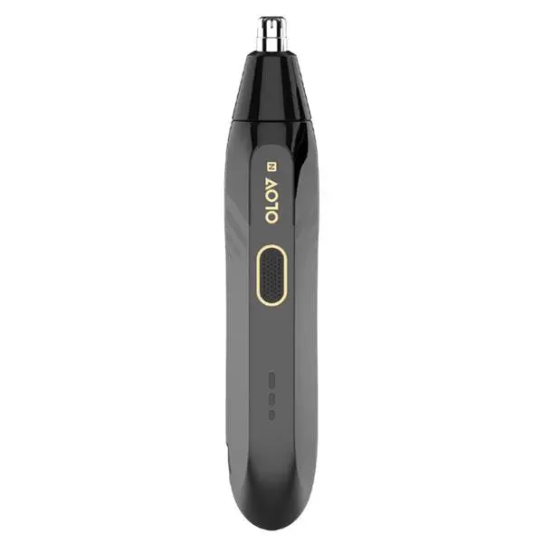 OLOV Electric Nose Hair Trimmer - Cordless, USB-C Rechargeable, Waterproof, Stainless Steel Blades, 360° Dual-Blade System, Matte Rubber Handle, Easy Clean, Black Gold Beauty & Personal Care Appliance, Hair Removal Solution, Gifts for Him, Cordless Trimme