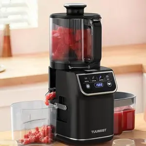 3-in-1 Cold Press Juicer Machine, Smart Touch Masticating Juicers for Whole Fruit & Vegetable, 6.5" Wide Chute Slow Juicer for Nut Milk & Sorbet, High Yield, 100oz Large Capacity, Easy Clean