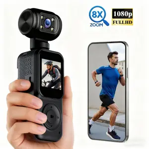 Wireless Vlog Portable Camera, 1080P High-definition Camcorder, Portable Video Camera, Specially Designed for Vlog Shooting, Suitable for Pet Following, Cycling Recording, Travel Vlog, Handheld Handheld Camera, Anniversary Gift, Video Blog Camera