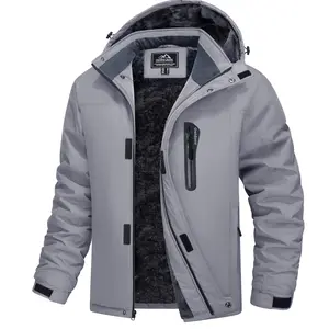 MAGCOMSEN Men's Winter Coats Ski Snow Rain Jackets Water Resistant with Hood Warm Fleece Parka Hiking Fishing Work