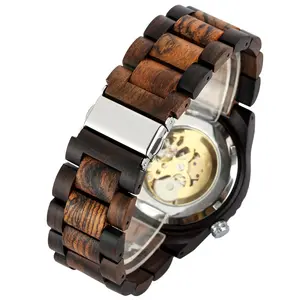 Mechanical wooden watch, all-wood creative automatic mechanical watch, men's fashionable trendy wooden watch