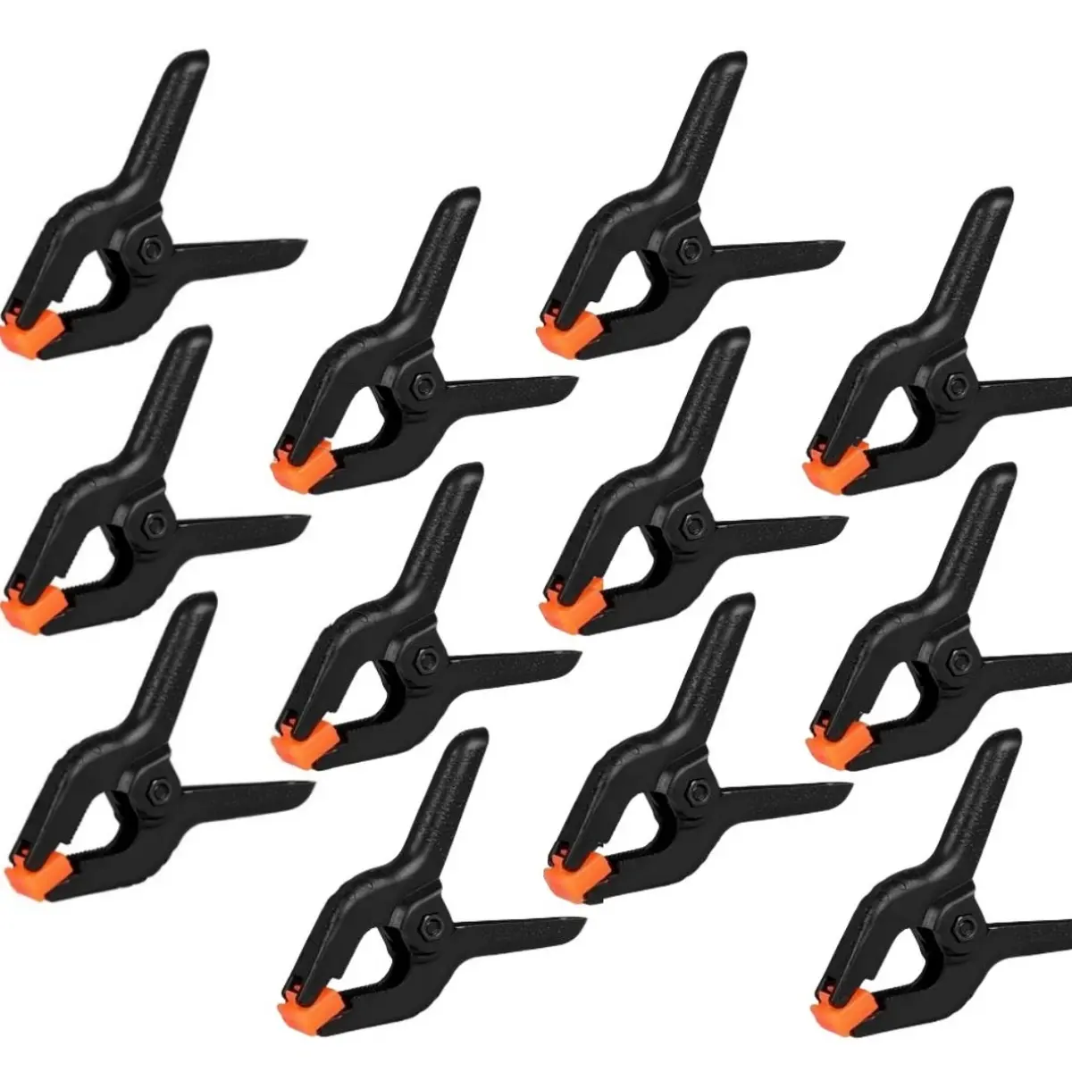 Plastic Spring Clamps 12 Packs, 3.5inch Small Heavy Duty Clips for Crafts, Backdrop Stand, Woodworking, Photography Studios