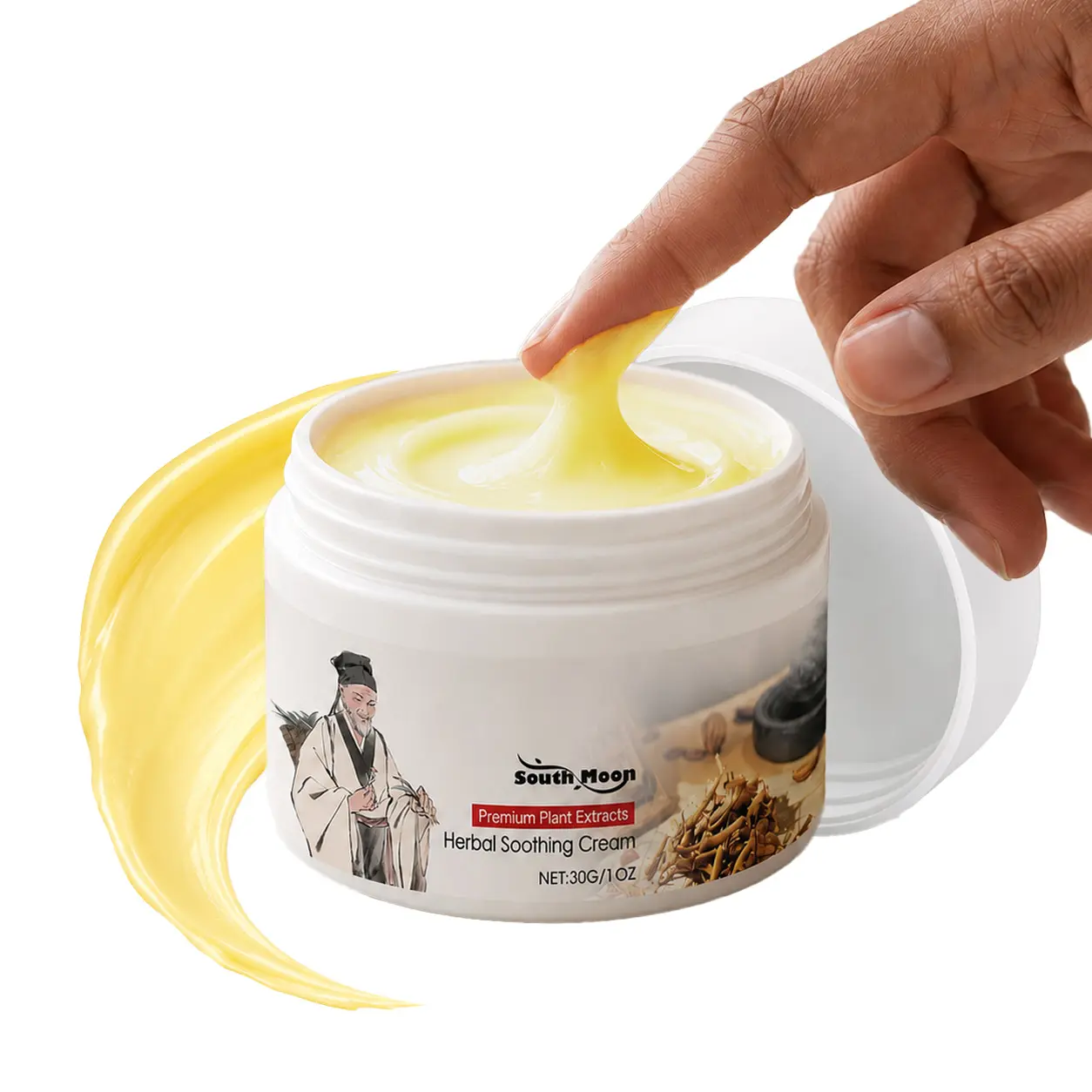 Herbal Soothing Body Cream, Moisturizing Skin Care Cream with Plant Extracts, Hydrating Body Lotion for Dry Skin Care Routine