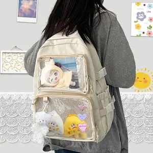 Japanese Kawaii Itabag Women New 2026 Transparent Backpack Women Large Capacity Ita Backpack School Bags For College Student JK