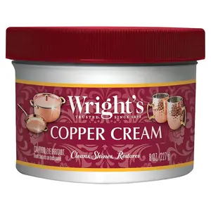 Copper, Brass Cream Cleaner - 8 Ounce - Gently Cleans and Removes Tarnish Without Scratching