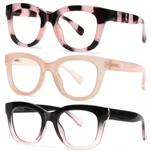 COJWIS 3 Pack Reading Glasses with Blue Light Blocking Stylish Round Frames for Men and Women Spring Hinges for Computer Browsing High Quality Eyewear Mix Color