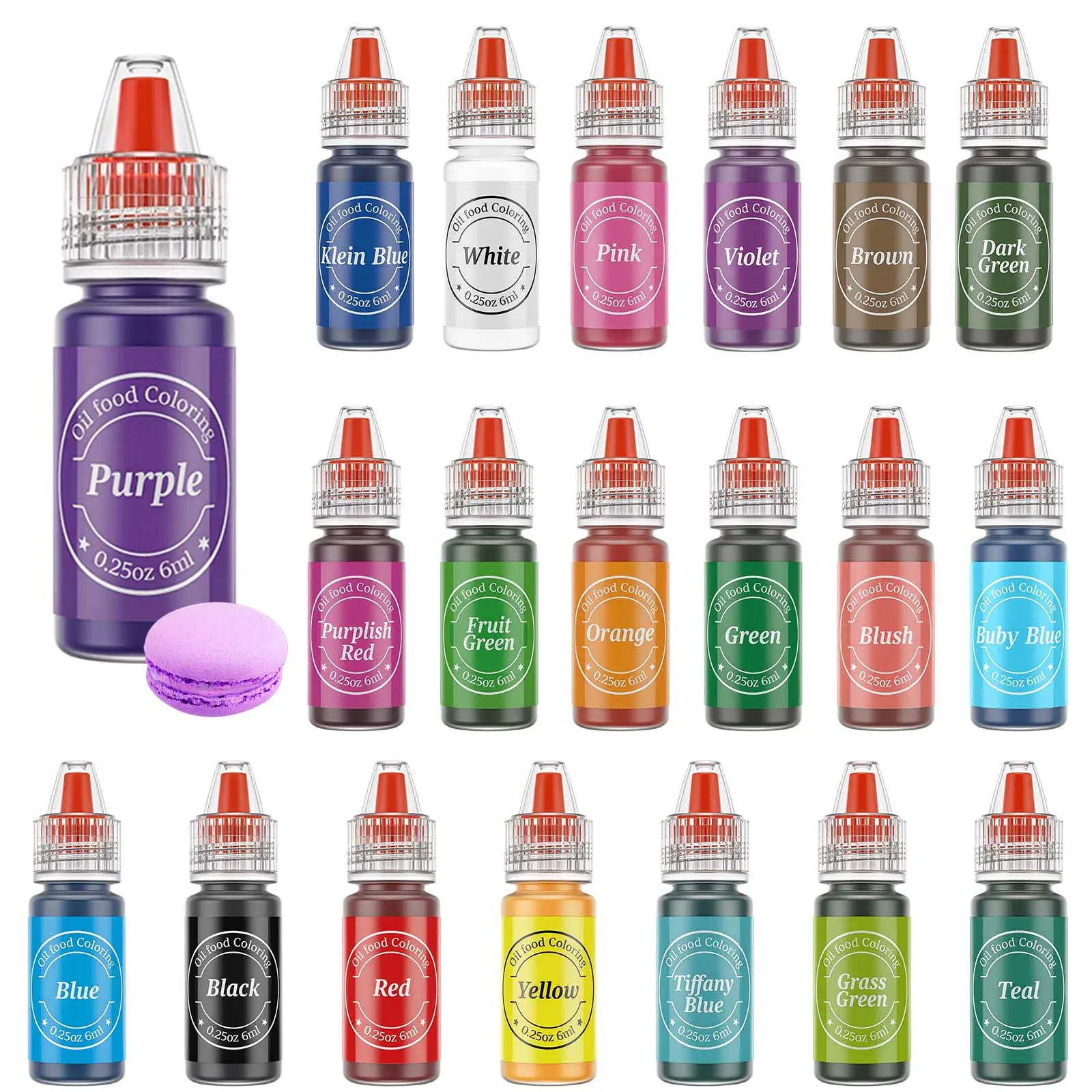 Edible Oil-Based Food Coloring 20×25 Fl. Oz Bottles set Food Grade  Food Dye for ChocolateCoveredTreats,Baking,Candy Melts Cookies Fondant for Mother's day Halloween Christmas Birthday Bake