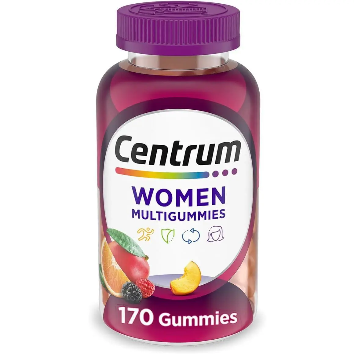 Centrum Women's MultiGummies Gummy Multivitamin, Healthcare Dietary Supplement with Vitamin D3, B Vitamins, Antioxidants, Zinc, Metabolism Support, Assorted Fruit Flavor - 170 Count, Antioxidants Vitamins Supplements, B12 Vitamins Supplements