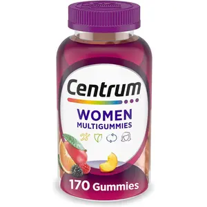 Centrum Women's MultiGummies Gummy Multivitamin, Healthcare Dietary Supplement with Vitamin D3, B Vitamins, Antioxidants, Zinc, Metabolism Support, Assorted Fruit Flavor - 170 Count, Antioxidants Vitamins Supplements, B12 Vitamins Supplements