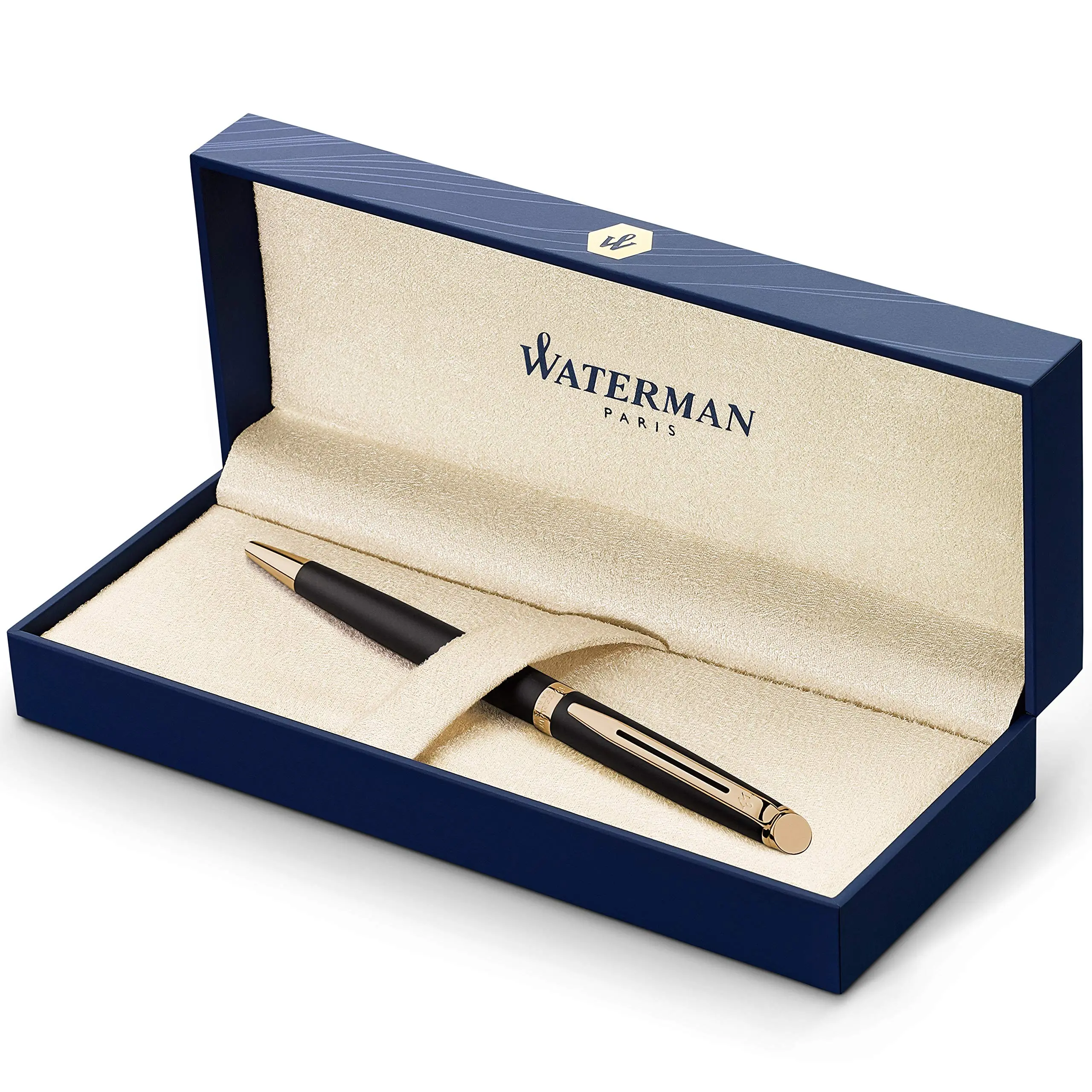 Waterman Hemisphere Matt Black GT Ballpoint pen S0920770, Smooth Writing Ballpoint, Gold Writing Pens & Refills, Gift Boxed
