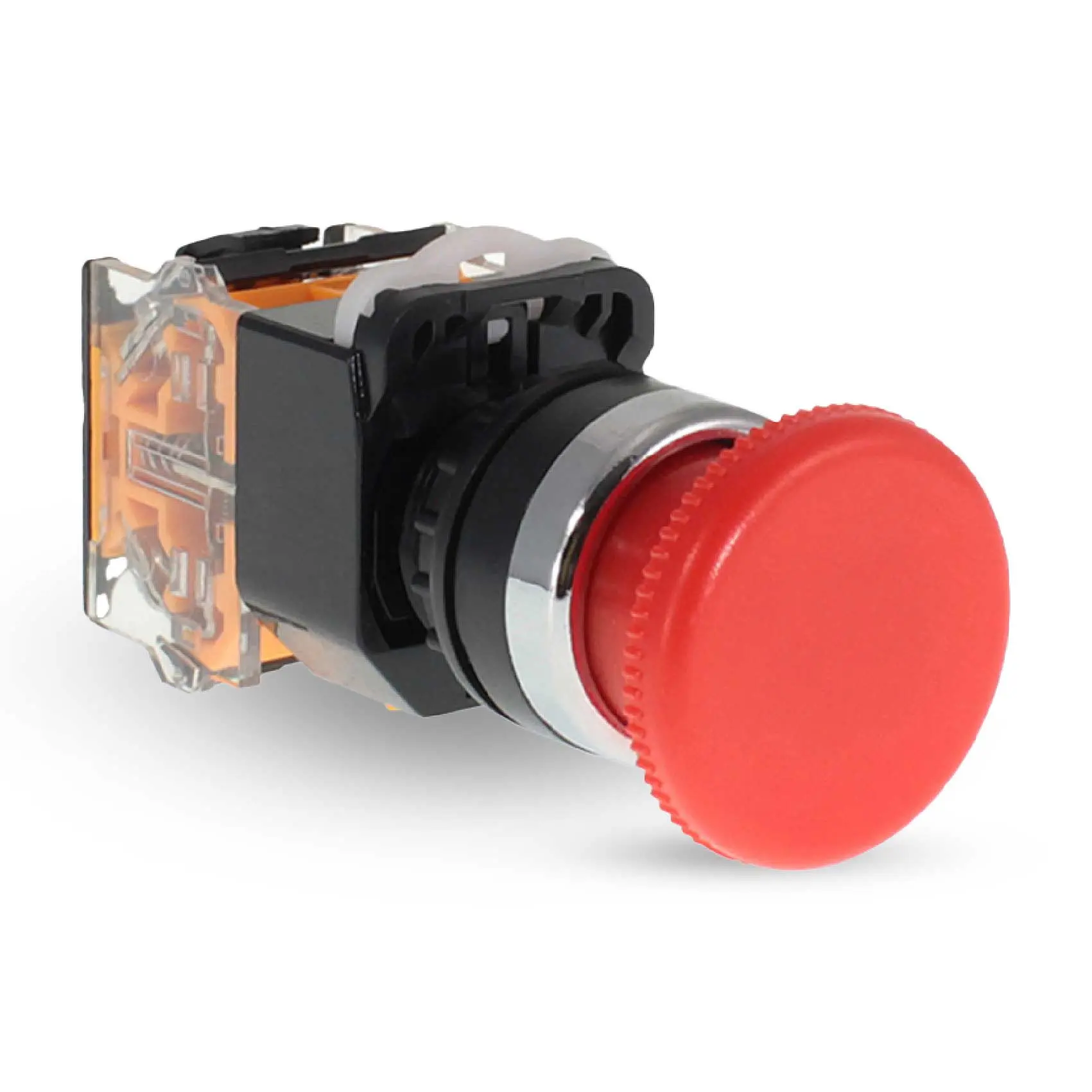 Shopcorp Mushroom Head Emergency Push Button for Home or Industrial Equipment (Spring Return, Red)