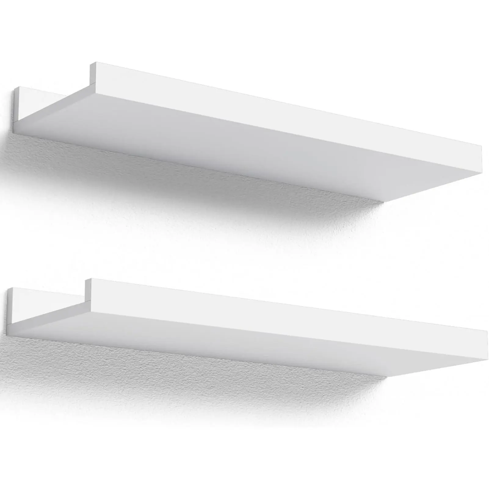 Ikea Floating Shelves, Nursery Shelves with Lip, Display Picture Ledge Shelf for Wall Decor Living Room Bathroom Kitchen - White Decorative Hanging